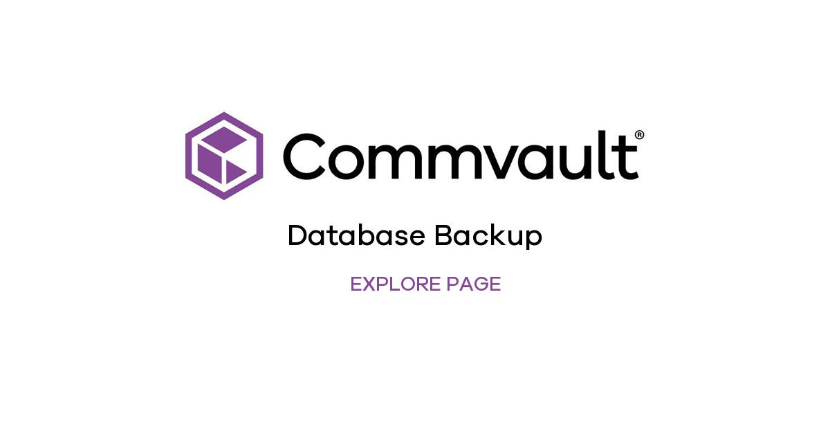 Database Backup | Explore | Commvault