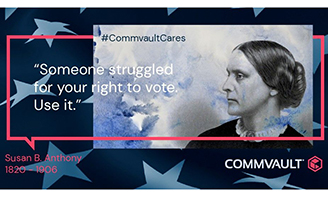Commvault cares about the right to vote