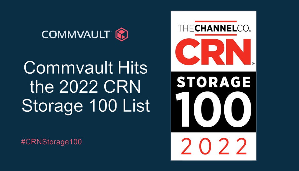 Commvault Hits the 2022 CRN Storage 100