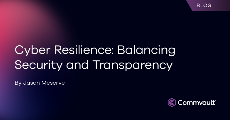 Cyber Resilience: Balancing Security and Transparency