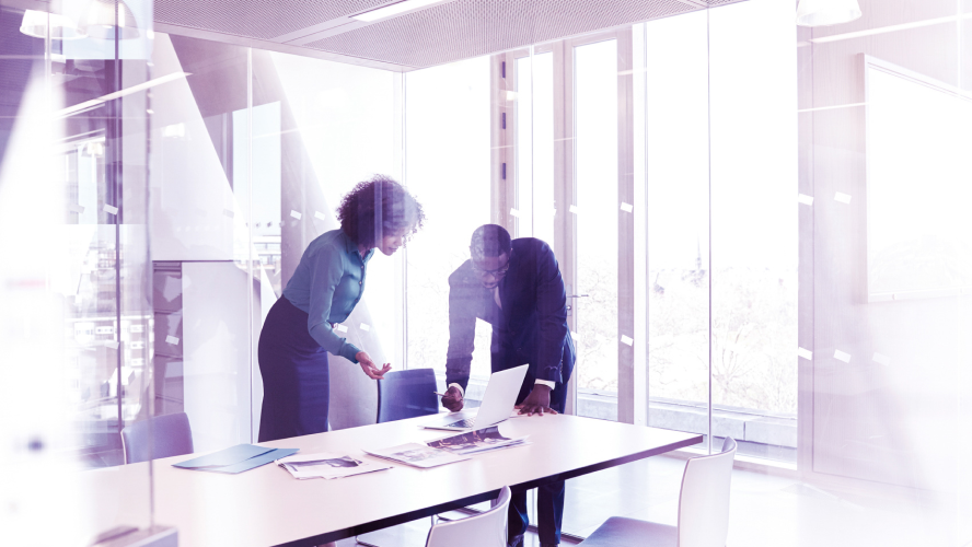 Reflection-two-people-in-meeting-room-Crocus