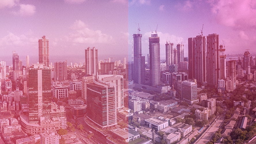 Mainz cityscape during the blue hour with the Dom
