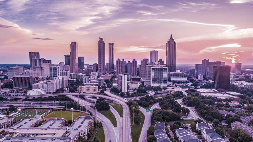 Atlanta, Georgia, USA Skyline Aerial Panorama